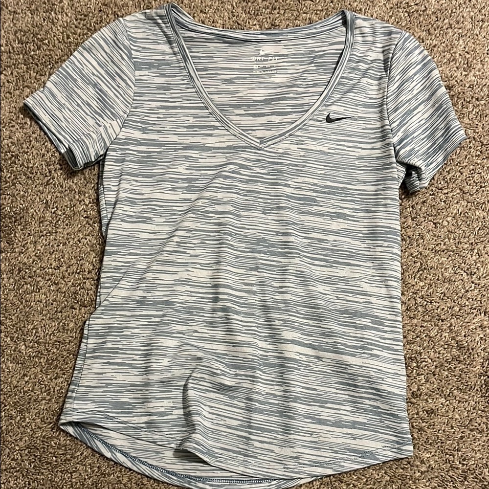 Nike Blue Fitted Short Sleeve Tee